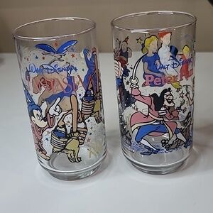 VINTAGE MCDONALD'S x DISNEY Peter Pan Fantasia Drinking Glasses Glass